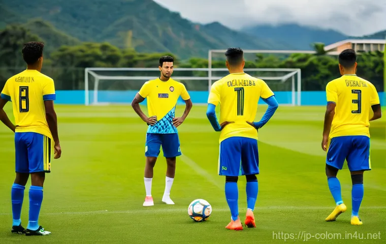 콜롬비아 축구 국가대표팀 역사 - **Prompt:** An exhilarating and joyful scene depicting James Rodriguez celebrating a spectacular goa... 콜롬비아 축구 국가대표팀 역사 - **Prompt:** An exhilarating and joyful scene depicting James Rodriguez celebrating a spectacular goa...